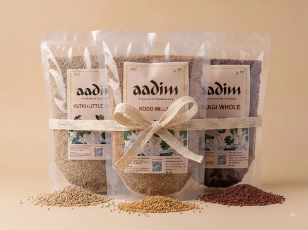 Organic Millet Basket - Organic Kodo Millet, Little Millet and Finger Millet